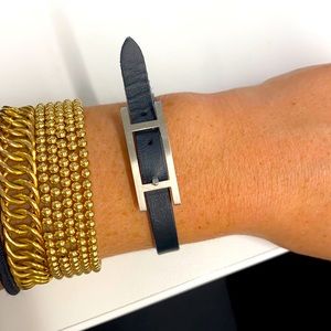 Hermès leather bracelet